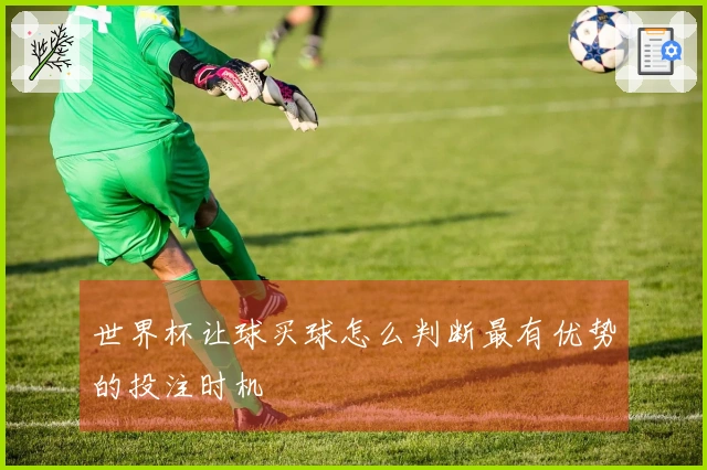 世界杯让球买球怎么判断最有优势的投注时机